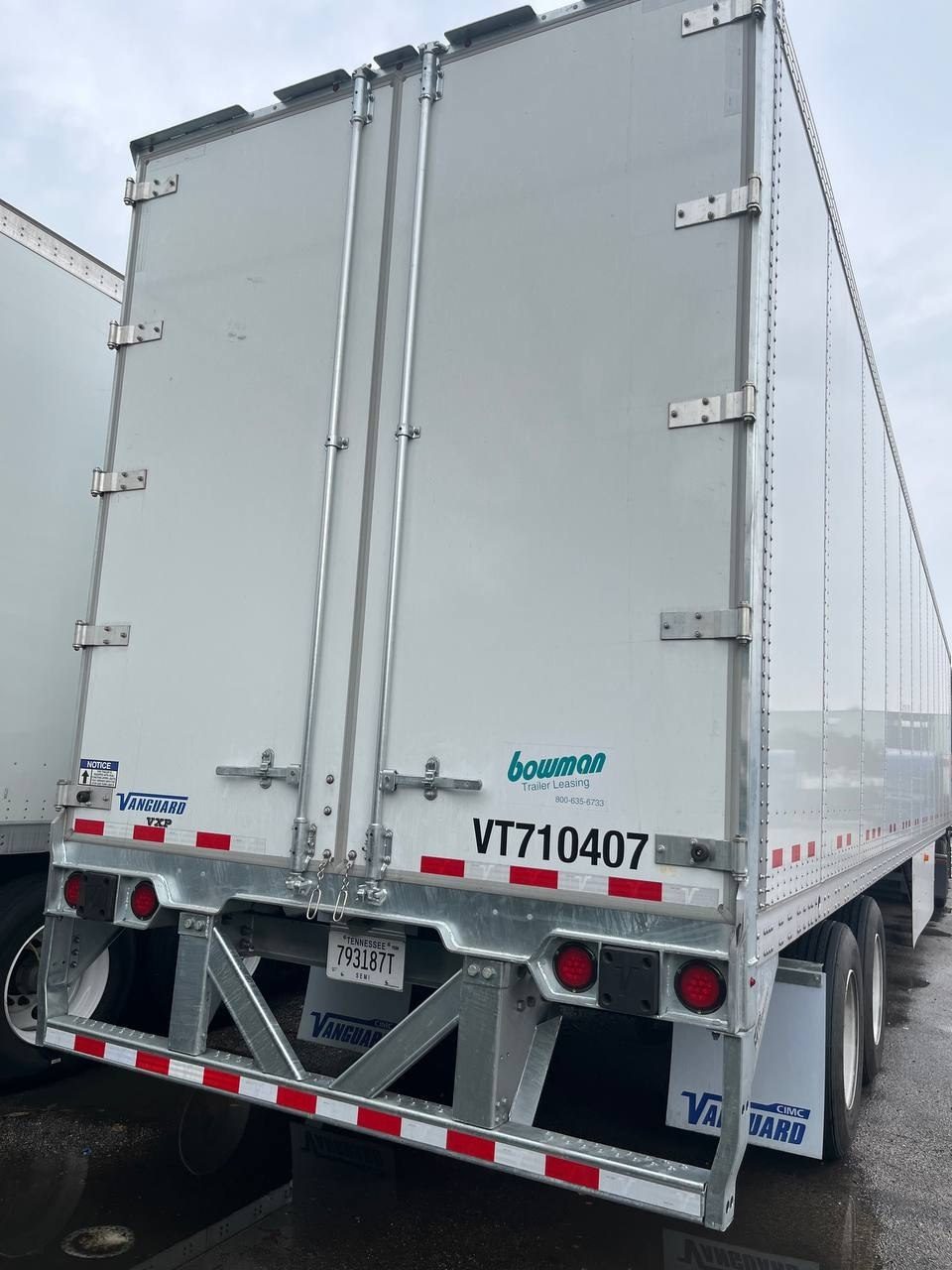 Rear doors of an Apex dry van trailer.